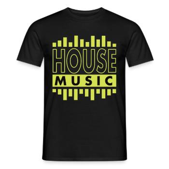 House Music - Männer T-Shirt - Schwarz - Vorne - AI Model Male 178 light (178cm)