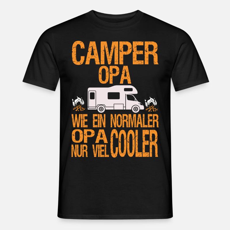 camper opa - Männer T-Shirt - Schwarz