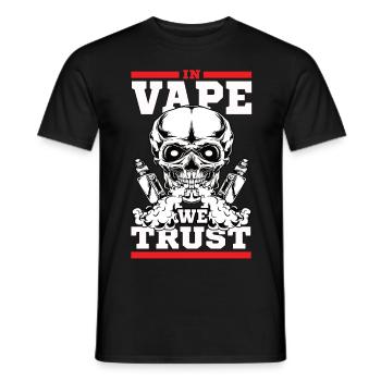 In Vape we trust - Männer T-Shirt - Schwarz - Vorne - AI Model Male 178 light (178cm)