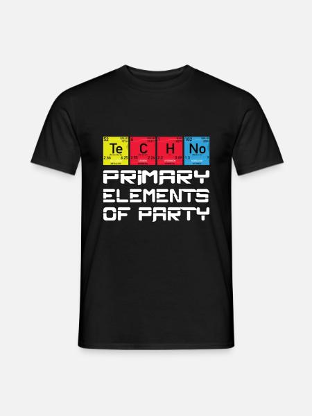 Nerd Geek Techno Elements funny Party - Männer T-Shirt - Schwarz