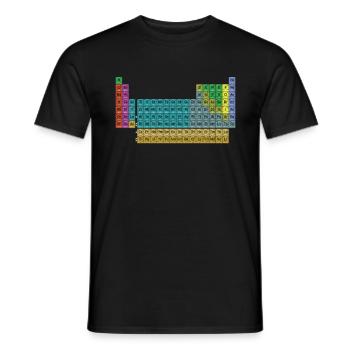 Tableau périodique des éléments Nerd Geek - T-shirt homme - noir - Devant - AI Model Male 178 light (178cm)