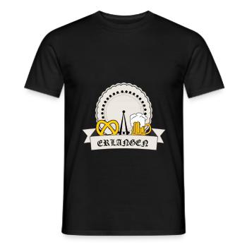 Erlangen, Bergkirchweih - T-shirt homme - noir - Devant - AI Model Male 178 light (178cm)