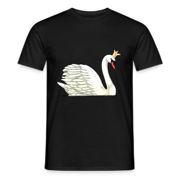 Cygne Oiseaux Faune Roi Majesté Cygnes Animal - T-shirt homme - noir - Devant - AI Model Male 178 light (178cm)