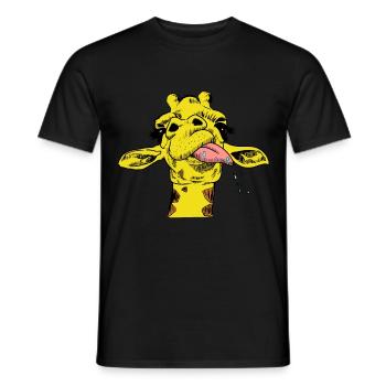 Girafe Girafe Wildlife Afrique Serengeti Safari - T-shirt homme - noir - Devant - AI Model Male 178 light (178cm)