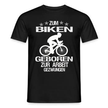 zum Arbeiten geboren zurArbeit gezwungen - Männer T-Shirt - Schwarz - Vorne - AI Model Male 178 light (178cm)