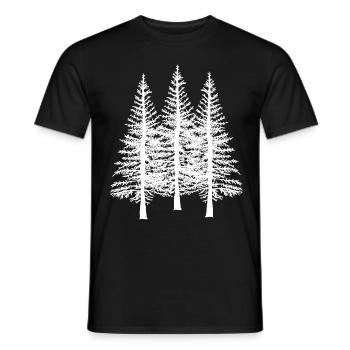 Forêt, Arbre, Arbres, Nature, Conservation de la nature, Flore, Ecologie - T-shirt homme - noir - Devant - AI Model Male 178 light (178cm)