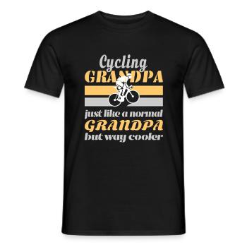 Rennrad Opa - Männer T-Shirt - Schwarz - Vorne - AI Model Male 178 light (178cm)