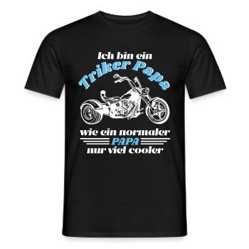 Triker Papa - Männer T-Shirt - Schwarz - Vorne - AI Model Male 178 light (178cm)