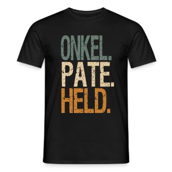 Onkel Pate Held - Männer T-Shirt - Schwarz - Vorne - AI Model Male 178 light (178cm)