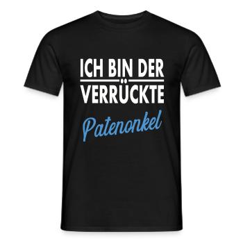 ich bin der verrückte Patenonkel - Männer T-Shirt - Schwarz - Vorne - AI Model Male 178 light (178cm)
