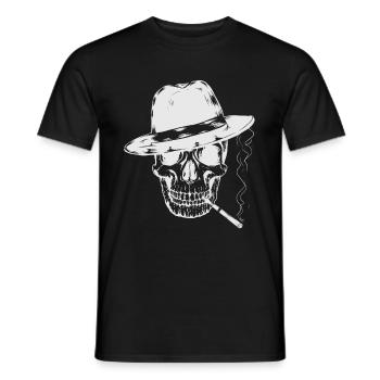 Sir Mister Death Ghost Fantasy Skull Skull - Men's T-Shirt - black - Front - AI Model Male 178 light (178cm)