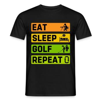 Golf sport balle de golf impact fer cadeau - T-shirt homme - noir - Devant - AI Model Male 178 light (178cm)