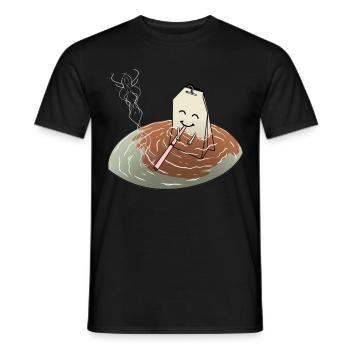 Smoking tea cigarette joint smoking pot tea bags - Men's T-Shirt - black - Front - AI Model Male 178 light (178cm)