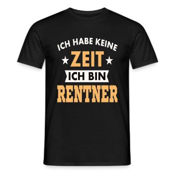Ich habe keine Zeit ich bin Rentner - Männer T-Shirt - Schwarz - Vorne - AI Model Male 178 light (178cm)