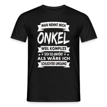 Man nennt mich Onkel - Männer T-Shirt - Schwarz - Vorne - AI Model Male 178 light (178cm)