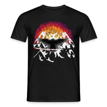 Schwert Katana Krähe Rabe Fantasy Auferstehung - Männer T-Shirt - Schwarz - Vorne - AI Model Male 178 light (178cm)