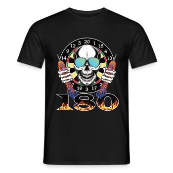 Dart 180 flèches brûlantes - T-shirt homme - noir - Devant - AI Model Male 178 light (178cm)