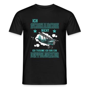 Ich Schnarche Nicht. Träume Bin ein Doppeldecker - Männer T-Shirt - Schwarz - Vorne - AI Model Male 178 light (178cm)