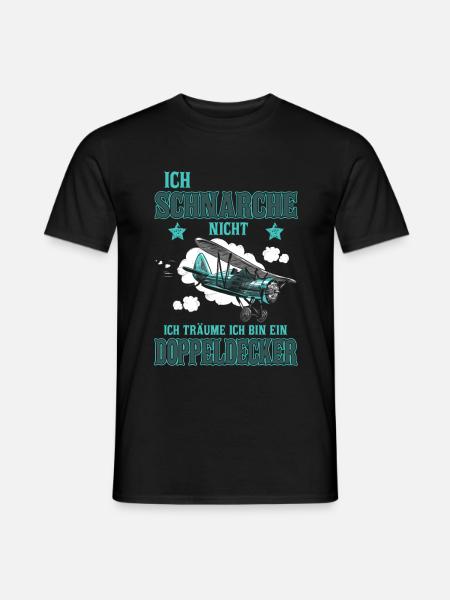 Ich Schnarche Nicht. Träume Bin ein Doppeldecker - Männer T-Shirt - Schwarz