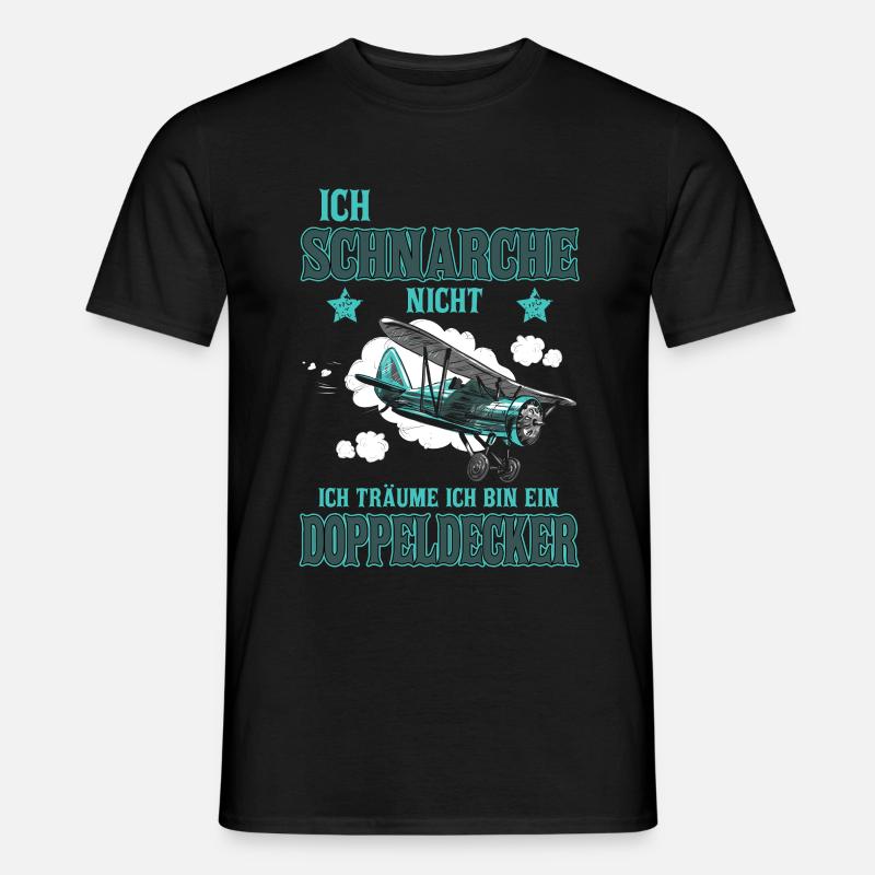 Ich Schnarche Nicht. Träume Bin ein Doppeldecker - Männer T-Shirt - Schwarz