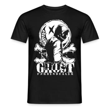 Ghostman white - Men's T-Shirt - black - Front - AI Model Male 178 light (178cm)