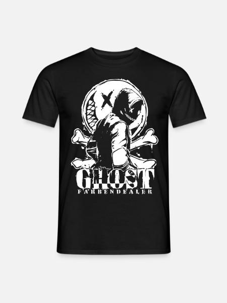Ghostman white - Men's T-Shirt - black