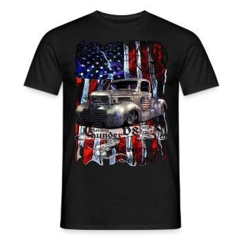Camionnette Rolling Thunder V8 États-Unis - T-shirt homme - noir - Devant - AI Model Male 178 light (178cm)