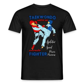 Taekwondo Martial Art - Männer T-Shirt - Schwarz - Vorne - AI Model Male 178 light (178cm)