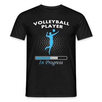 Volleyball Player Progress - Men's T-Shirt - black - Front - AI Model Male 178 light (178cm)