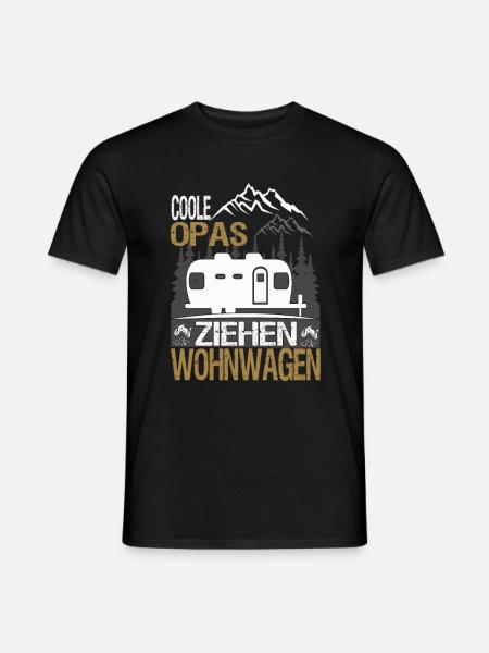 Coole Opas ziehen Wohnwagen. - Männer T-Shirt - Schwarz