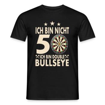 Je ne suis pas50. Je suis double Bullseye - T-shirt homme - noir - Devant - AI Model Male 178 light (178cm)