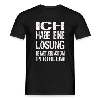 Ich habe eine Lösung, die passt aber nicht - Männer T-Shirt - Schwarz - Vorne - AI Model Male 178 light (178cm)