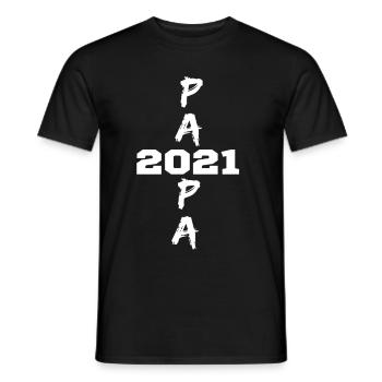 Papa 2021 - Männer T-Shirt - Schwarz - Vorne - AI Model Male 178 light (178cm)
