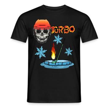 Hockey Sports d’hiver Sports d’hiver Sport d’hiver Crâne - T-shirt homme - noir - Devant - AI Model Male 178 light (178cm)