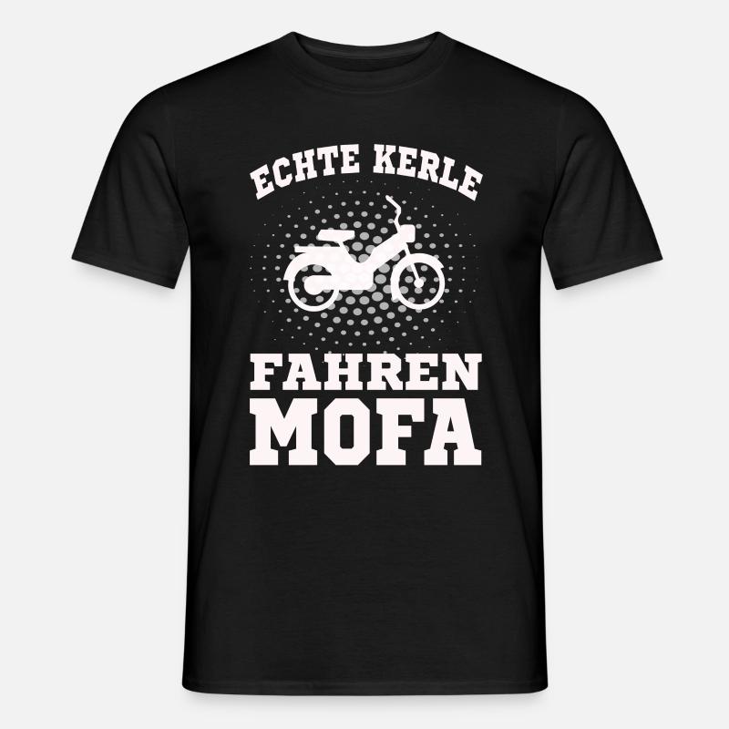 echte Kerle fahren Mofa - Männer T-Shirt - Schwarz