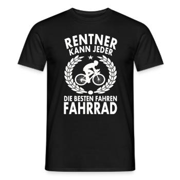 Rentner kann jeder die besten fahren Fahrrad - Männer T-Shirt - Schwarz - Vorne - AI Model Male 178 light (178cm)