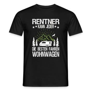 Rentner kann jeder die besten fahren Wohnwagen - Männer T-Shirt - Schwarz - Vorne - AI Model Male 178 light (178cm)