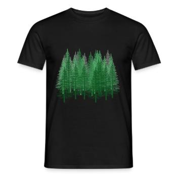 Forêt Nature Randonnée Forester Nature Conservation Sapin - T-shirt homme - noir - Devant - AI Model Male 178 light (178cm)