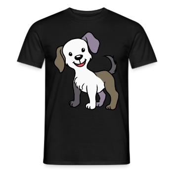 dog dog dog owner pets mutt shelter - Men's T-Shirt - black - Front - AI Model Male 178 light (178cm)
