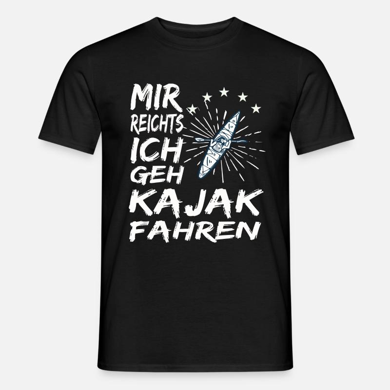 Kajak Geschenk - Männer T-Shirt - Schwarz