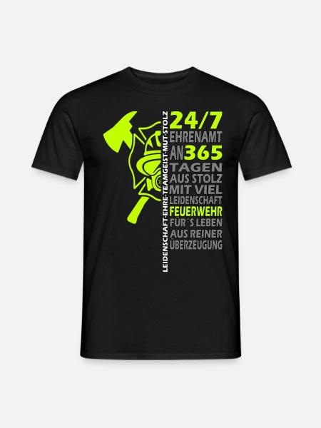 Feuerwehrmann - Feuerwehr - Männer T-Shirt - Schwarz