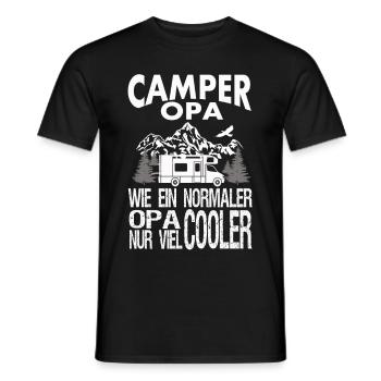 Camping auf dem Campingplatz - Männer T-Shirt - Schwarz - Vorne - AI Model Male 178 light (178cm)