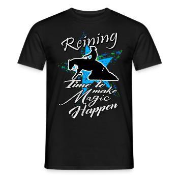 Reining Quarter Horse WesternReiten QH Chevaux - T-shirt homme - noir - Devant - AI Model Male 178 light (178cm)