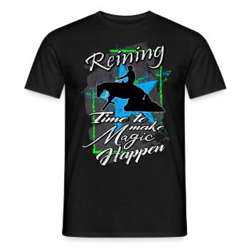 Reining Quarter Horse WesternReiten QH Chevaux - T-shirt homme - noir - Devant - AI Model Male 178 light (178cm)