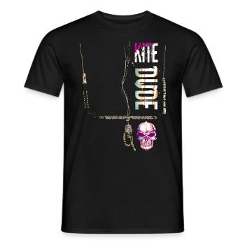 kitesurfing kite dude - Men's T-Shirt - black - Front - AI Model Male 178 light (178cm)
