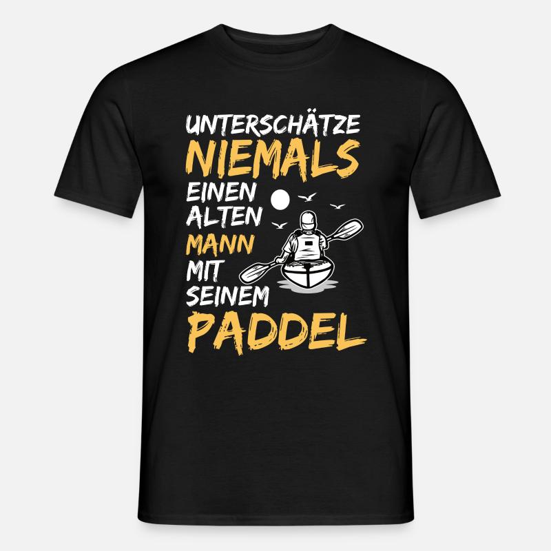 Unterschätze niemals einen alten Mann - Männer T-Shirt - Schwarz