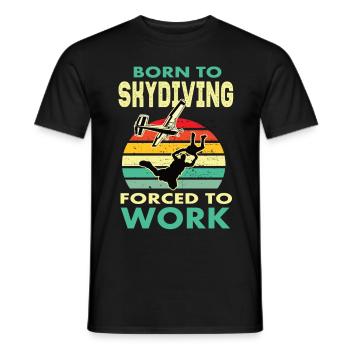 Born zo Skydiving - T-shirt homme - noir - Devant - AI Model Male 178 light (178cm)