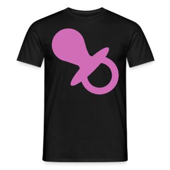 Sucette cadeau grossesse enfant en bas âge bébé - T-shirt homme - noir - Devant - AI Model Male 178 light (178cm)