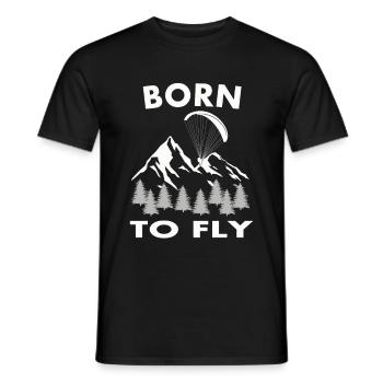 Né pour voler - T-shirt homme - noir - Devant - AI Model Male 178 light (178cm)
