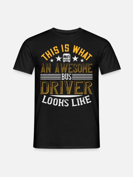 Bus bus scolaire bus cadeau - T-shirt homme - noir